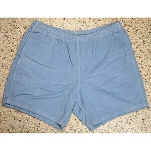 Obey Men's Blue Drawstring Waist Corduroy Slash Pocket‎ Shorts Size XXL